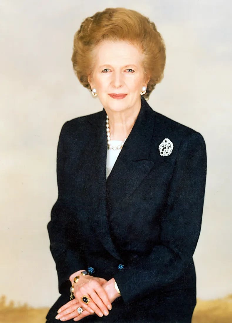 Margaret Thatcher, former Prime Minister of Britain,1980